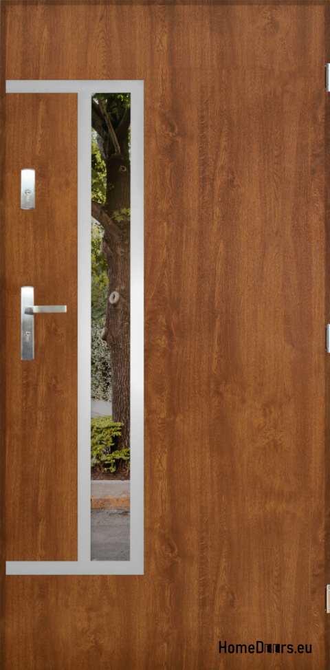 Porte extérieure avec rétroviseur W-8 INOX 70/80/90/100 Porte extérieure avec rétroviseur W-8 INOX 70/80/90/100