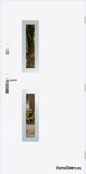 Porte extérieure avec miroir W-9 INOX 70/80/90/100