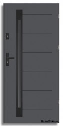 Porte d’extérieur NARVIK BLACK THICK warm 1,2Wm2k 70mm, OFF-THE-SHELF, 90 P