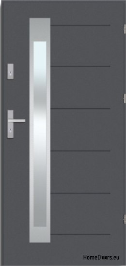 Drzwi zewnętrzne z lustrem weneckim Montreal ciepłe 70mm, OD RĘKI, 90 P