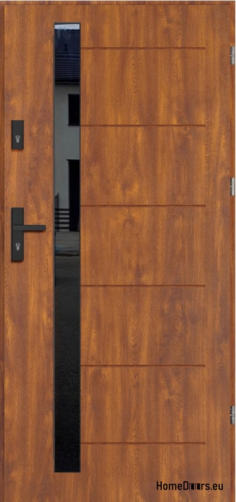 Portes d’extérieur COPENHAGEN WITH BLACK GLASS THICK chaud 70mm, OFF-THE-SHELF, 90 P Portes d’extérieur COPENHAGEN WITH BLACK GLASS THICK chaud 70mm, OFF-THE-SHELF, 90 P