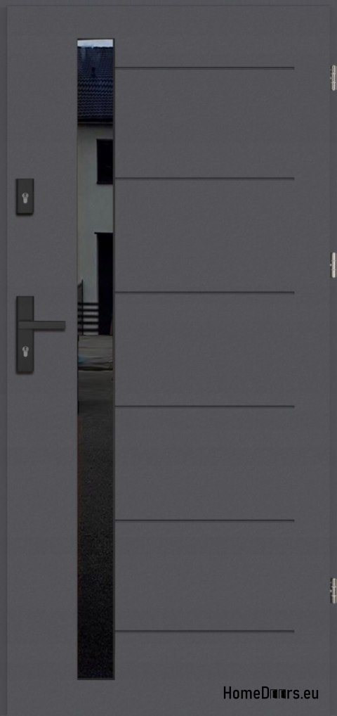 Portes d’extérieur COPENHAGEN WITH BLACK GLASS THICK chaud 70mm, OFF-THE-SHELF, 90 P Portes d’extérieur COPENHAGEN WITH BLACK GLASS THICK chaud 70mm, OFF-THE-SHELF, 90 P