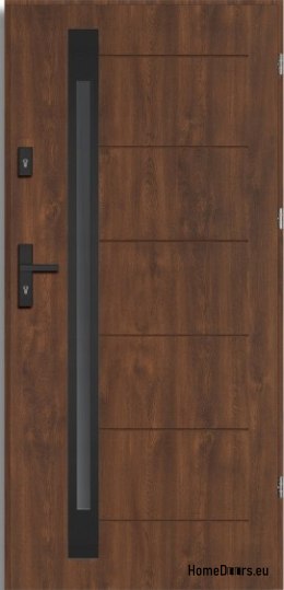 Porte d’extérieur NARVIK BLACK THICK warm 1,2Wm2k 70mm, OFF-THE-SHELF, 90 P
