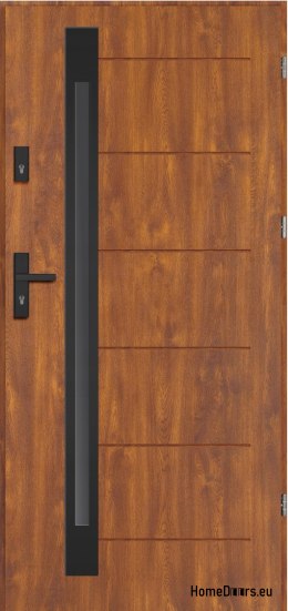 Porte d’extérieur NARVIK BLACK THICK warm 1,2Wm2k 70mm, OFF-THE-SHELF, 90 P