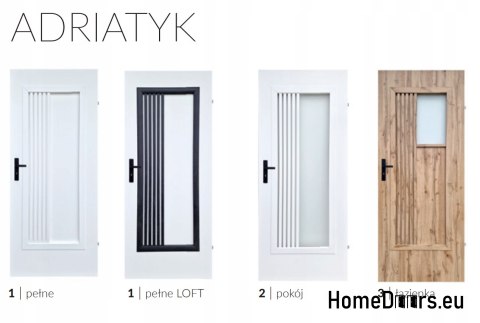 Drzwi pełne wewnętrzne pokojowe Adriatyk pełne Loft 90 Drzwi pełne wewnętrzne pokojowe Adriatyk pełne Loft 90