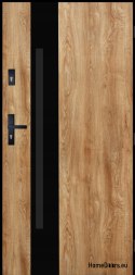Porte extérieure ÉPAISSE chaude 72mm MARS 01 90 Tourneur en chêne Cadre noir
