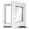 FENÊTRE PVC RU Droite 800x500 / 80x50 ANTHRACITE/BLANC, PRÊTE À STOCK
