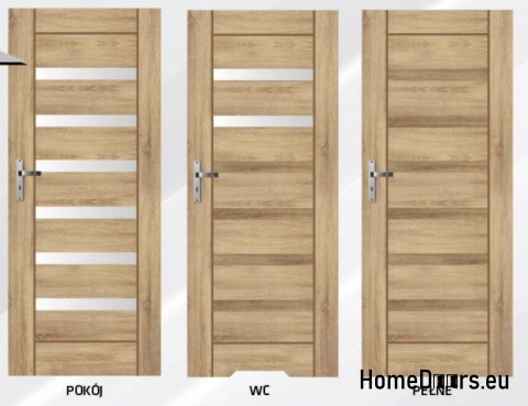 Drzwi Wewnętrzne Pokojowe Przeszklone VILA WC 70 Kolor Sonoma Drzwi Wewnętrzne Pokojowe Przeszklone VILA WC 70 Kolor Sonoma