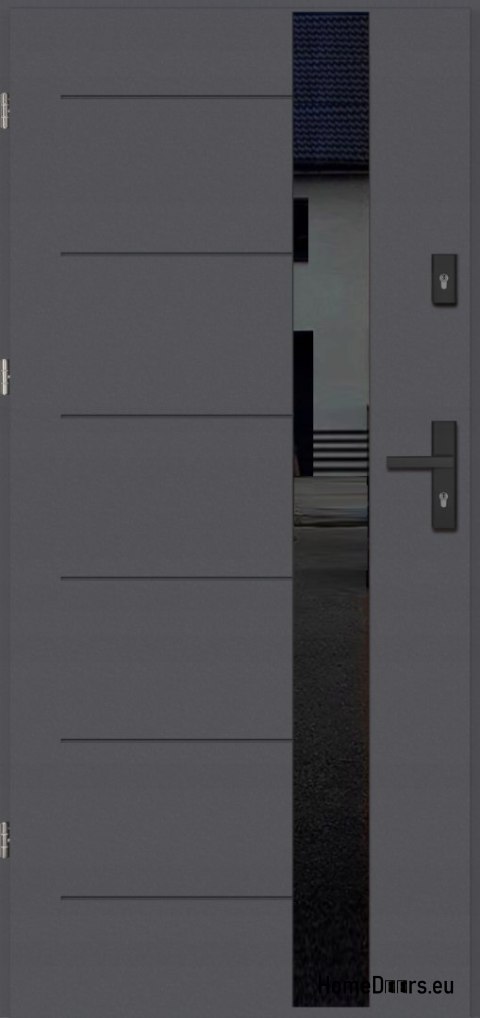 Porte extérieure BORNHOLM AVEC VERRE NOIR ÉPAIS chaud 70mm, OFF-THE-SHELF, 90 L Porte extérieure BORNHOLM AVEC VERRE NOIR ÉPAIS chaud 70mm, OFF-THE-SHELF, 90 L