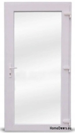 PVC BUREAU MAGASIN PORTES EXTÉRIEURES 100/200 DROITE BLANC VITRÉ