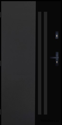 PANTOR ALPINE-PASIVE 02 Porte Extérieure Gauche 90 Anthracite Epaisseur 72mm Chaud