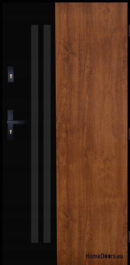 PANTOR ALPINE-PASIVE 02 Porte Extérieure Droite 90 Chêne Doré Epaisseur 72mm