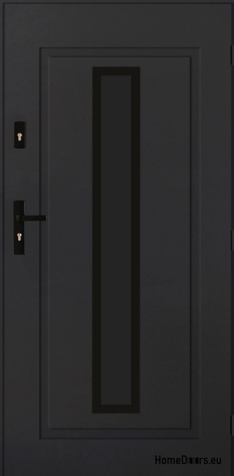 Porte Extérieure PANTOR LEO 01 80 Droite Anthracite ÉPAIS 72 mm CHAUD