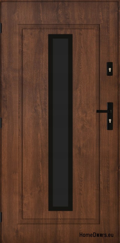 Porte extérieure PANTOR LEO 01 gauche 80 noyer epaisseur 72mm chaud