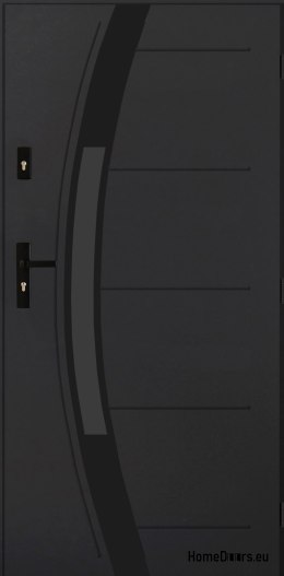 Porte extérieure PANTOR SATURN 03 droite 100 anthracite epaisseur 72mm chaud