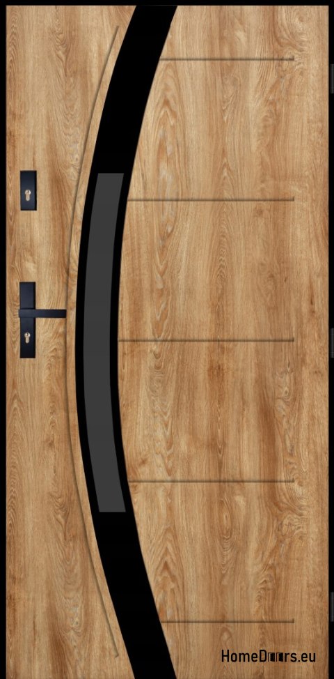Porte Extérieure PANTOR SATURN 03 Droite 100 CHÊNE TURNER Epaisseur 72mm Chaud