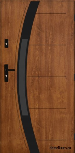 Porte extérieure PANTOR SATURN 03 droite 100 chêne doré epaisseur 72mm chaud