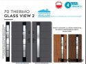 Portes extérieures chaleureuses THERMO GLASS 4 vitrages 70mm, PRÊT À L’EMPLOI, 90 L