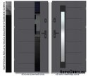 Portes extérieures chaleureuses THERMO GLASS 4 vitrages 70mm, PRÊT À L’EMPLOI, 90 P