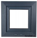 FENÊTRE PVC RU GAUCHE 600x600 / 60x60 DOUBLE FACE ANTHRACITE