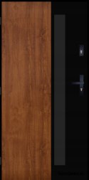 PANTOR ALPINE-PASIVE 01 Porte Extérieure Gauche 90 Chêne Doré Epaisseur72mm Chaud
