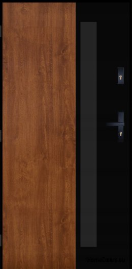 PANTOR ALPINE-PASIVE 01 Porte Extérieure Gauche 90 Chêne Doré Epaisseur72mm Chaud