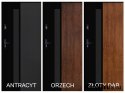 Porte Extérieure PANTOR ALPINE-PASIVE 01 Droite 90 Anthracite Epaisseur72mm Chaud