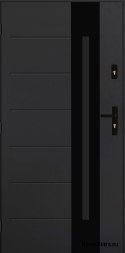 Porte Extérieure PANTOR ALPINE-PASIVE 03 Gauche 90 Anthracite Epaisseur 72mm Chaud