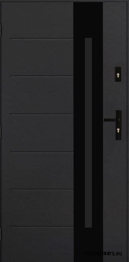 Porte Extérieure PANTOR ALPINE-PASIVE 03 Gauche 90 Anthracite Epaisseur 72mm Chaud