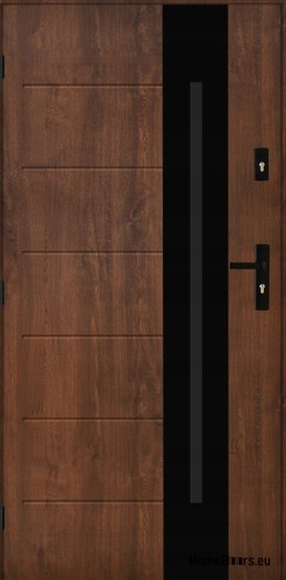 PANTOR ALPINE-PASIVE 03 Porte Extérieure Gauche 90 Noyer Epaisseur 72mm Chaud