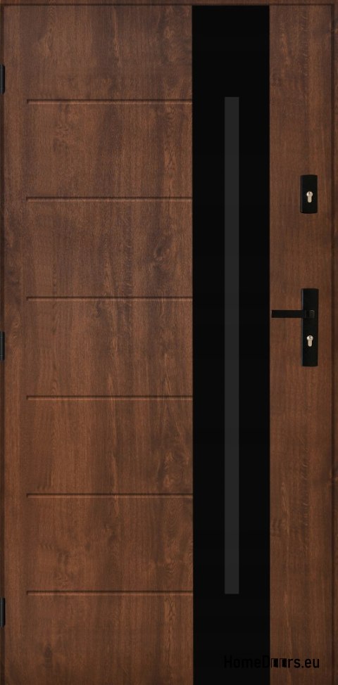 PANTOR ALPINE-PASIVE 03 Porte Extérieure Gauche 90 Noyer Epaisseur 72mm Chaud