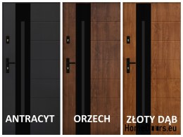 Porte Extérieure PANTOR ALPINE-PASIVE 03 Droite 90 Anthracite Epaisseur72mm Chaud