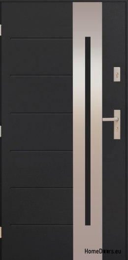 Porte Extérieure PANTOR ALPINE-PASIVE 04 Gauche 90 Anthracite Epaisseur 72mm Chaud