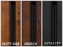 Porte Extérieure PANTOR BERGEN 02 Gauche 90 Anthracite Epaisseur 72mm Chaud
