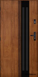 Porte Extérieure PANTOR BERGEN 02 Gauche 90 Chêne Doré Epaisseur 72mm Chaud