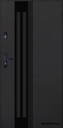 Porte Extérieure PANTOR BERGEN 02 Droite 90 Anthracite Epaisseur 72mm Chaud