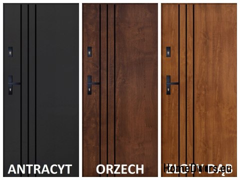 Porte extérieure PANTOR HURON droite 80 noyer epaisseur 72mm chaud Porte extérieure PANTOR HURON droite 80 noyer epaisseur 72mm chaud