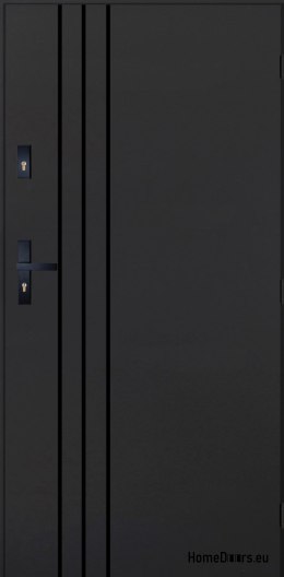 Porte extérieure PANTOR HURON droite 90 anthracite epaisseur 72mm chaud