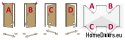 Porte extérieure solide avec verre 55mm POP 02 90 noyer droit