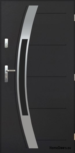 Porte extérieure polonaise FAGOT 01 90 DROITE anthracite