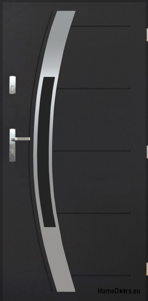 Porte extérieure polonaise FAGOT 01 90 DROITE anthracite