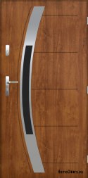 Porte extérieure polonaise FAGOT 01 90 DROITE chêne doré