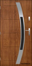Porte extérieure polonaise FAGOT 01 90 chêne doré gauche