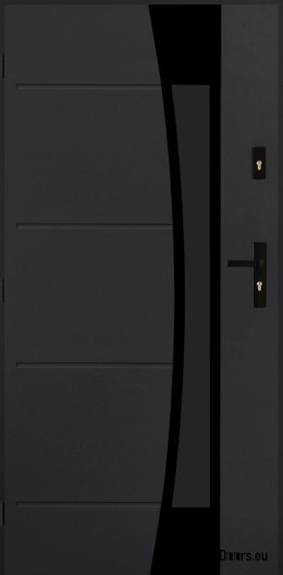 Porte extérieure polonaise FAGOT 02 80 gauche ANTHRACITE