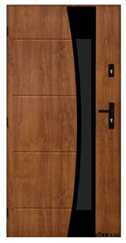 Porte extérieure polonaise FAGOT 02 80 chêne doré gauche