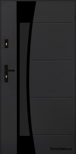 Porte extérieure polonaise FAGOT 02 80 droite ANTHRACITE