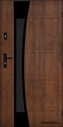 Porte extérieure polonaise FAGOT 02 80 noyer droit