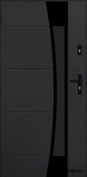 Porte extérieure polonaise FAGOT 02 90 gauche ANTHRACITE