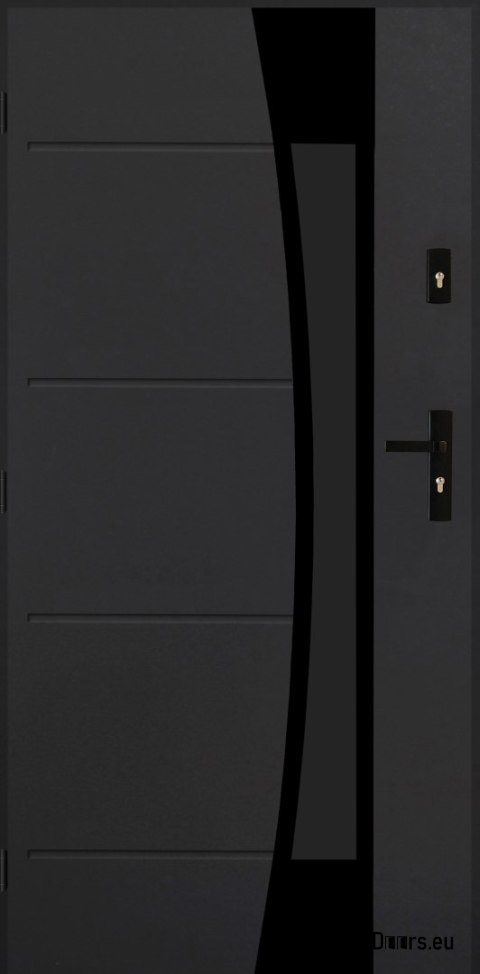 Porte extérieure polonaise FAGOT 02 90 gauche ANTHRACITE Porte extérieure polonaise FAGOT 02 90 gauche ANTHRACITE