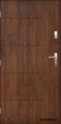 Portes extérieures polies SAMBA 80 Noyer gauche